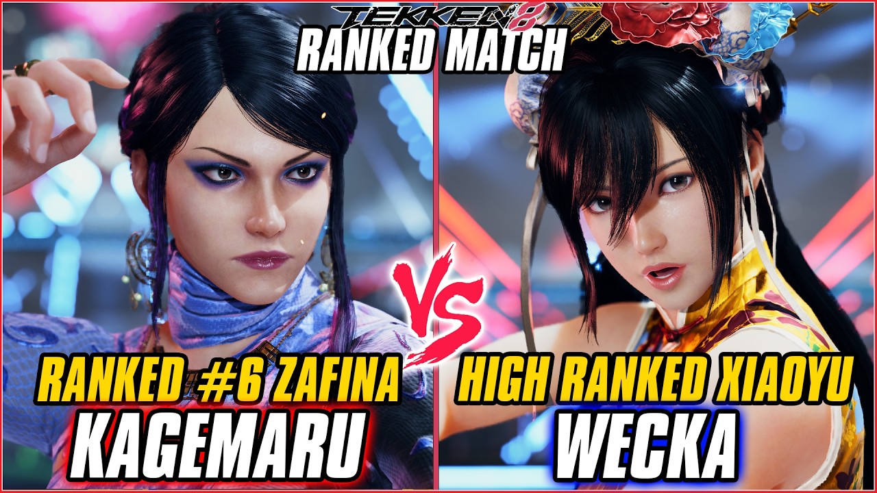 TEKKEN 8 ▰ KAGEMARU (#6 Ranked Zafina) vs WECKA (Xiaoyu) ▰ T8 RANKED GAMEPLAY