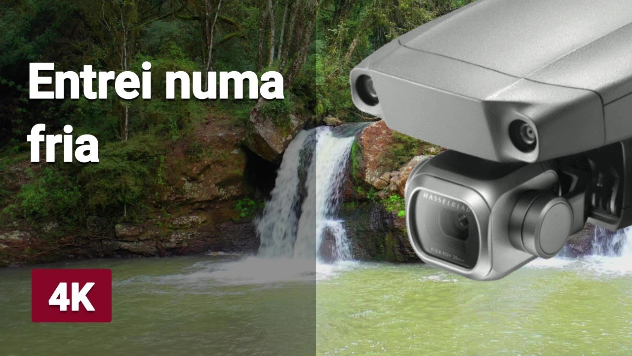 DRONE mergulho na agua gelada