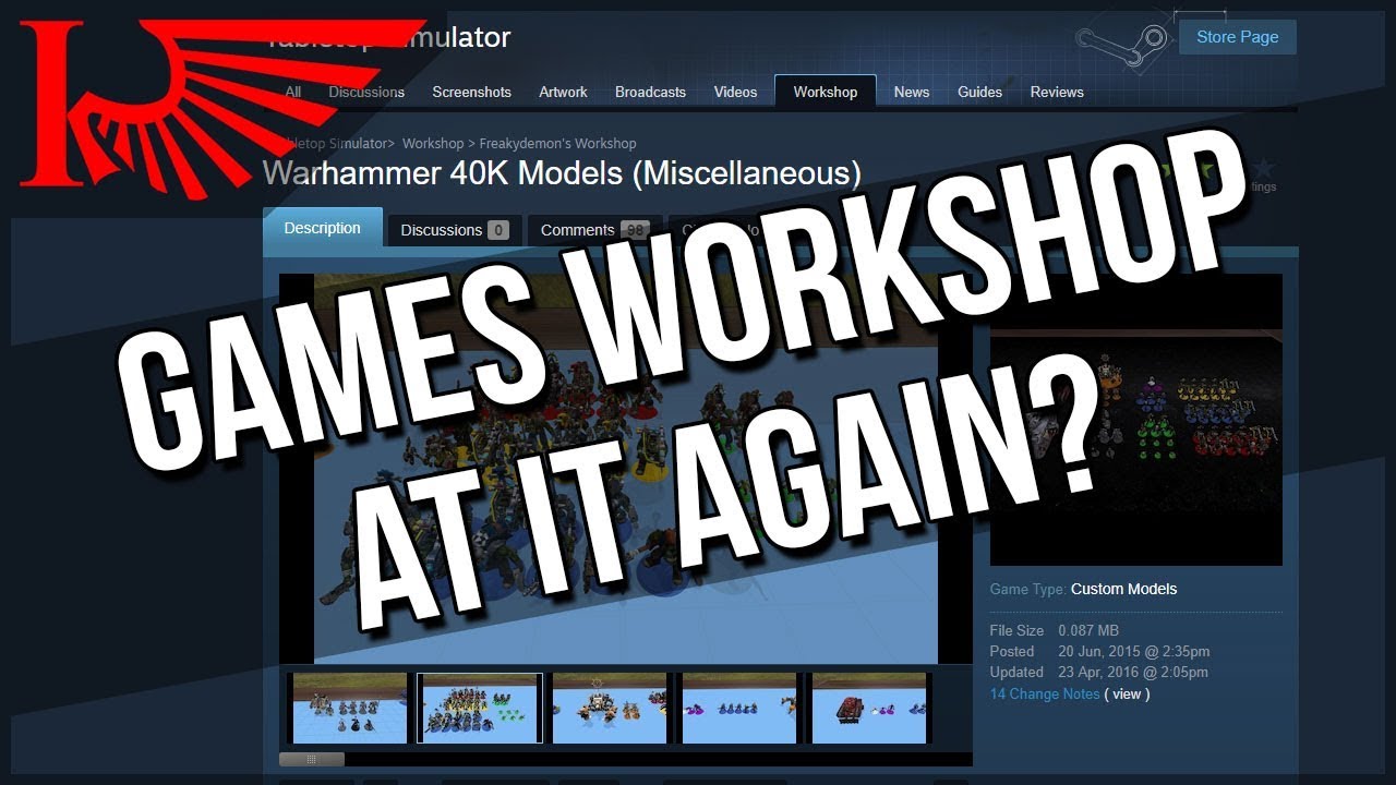 Let's Talk About The Games Workshop/TableTop Simulator Copyright Stuff