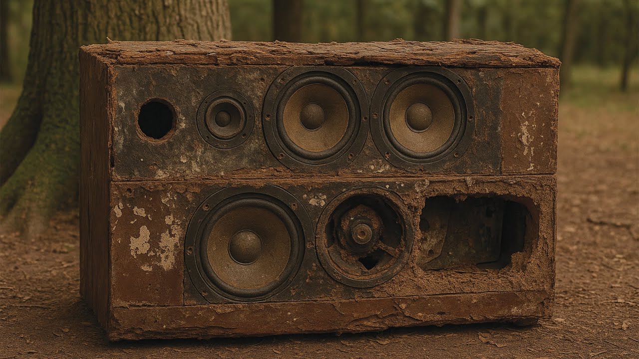 Genius Craftsman // Turns A rotten Floor Speaker Into A Beautiful High-Quality Audio Masterpiece