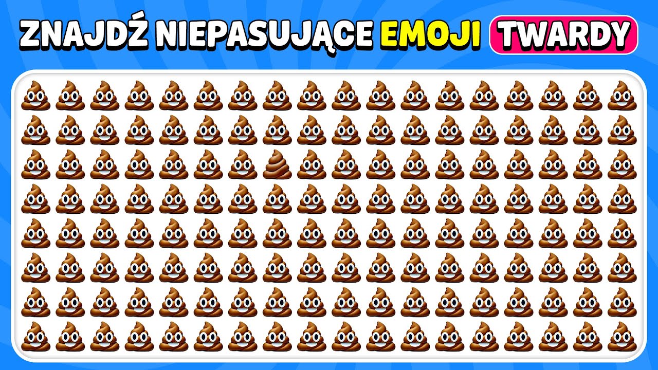 Znajdź Niepasujące Emoji - Edycja Ekstremalna 😎💩🔍 | Quiz Pszczoła