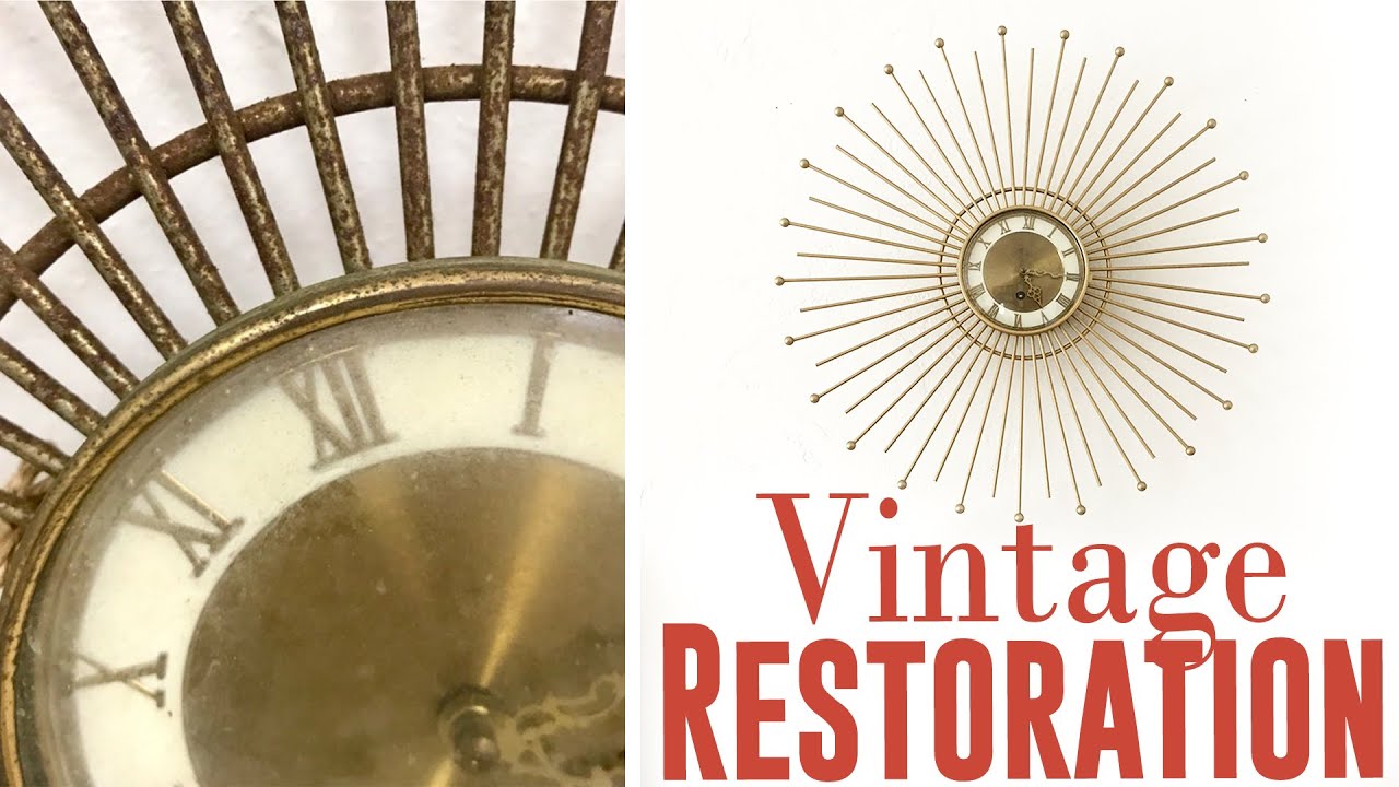 Vintage Restoration - 1950's Starburst Clock - Mid Century
