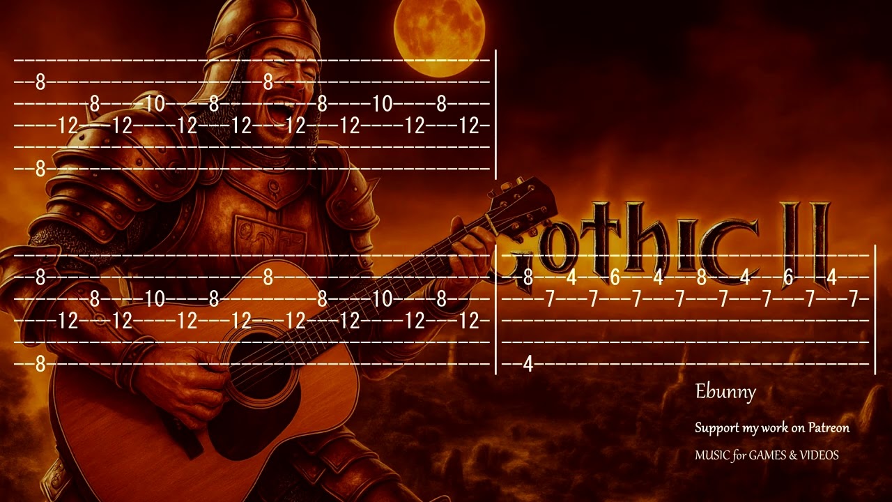 Celtic Medieval Music - Gothic - Silbach Idyll [Full Acoustic Guitar Tab by Ebunny]