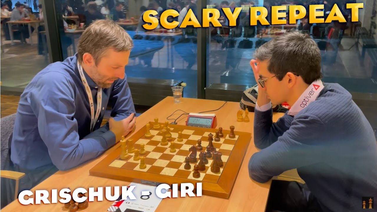 Crazy repeat | Grischuk - Giri | Blitz chess