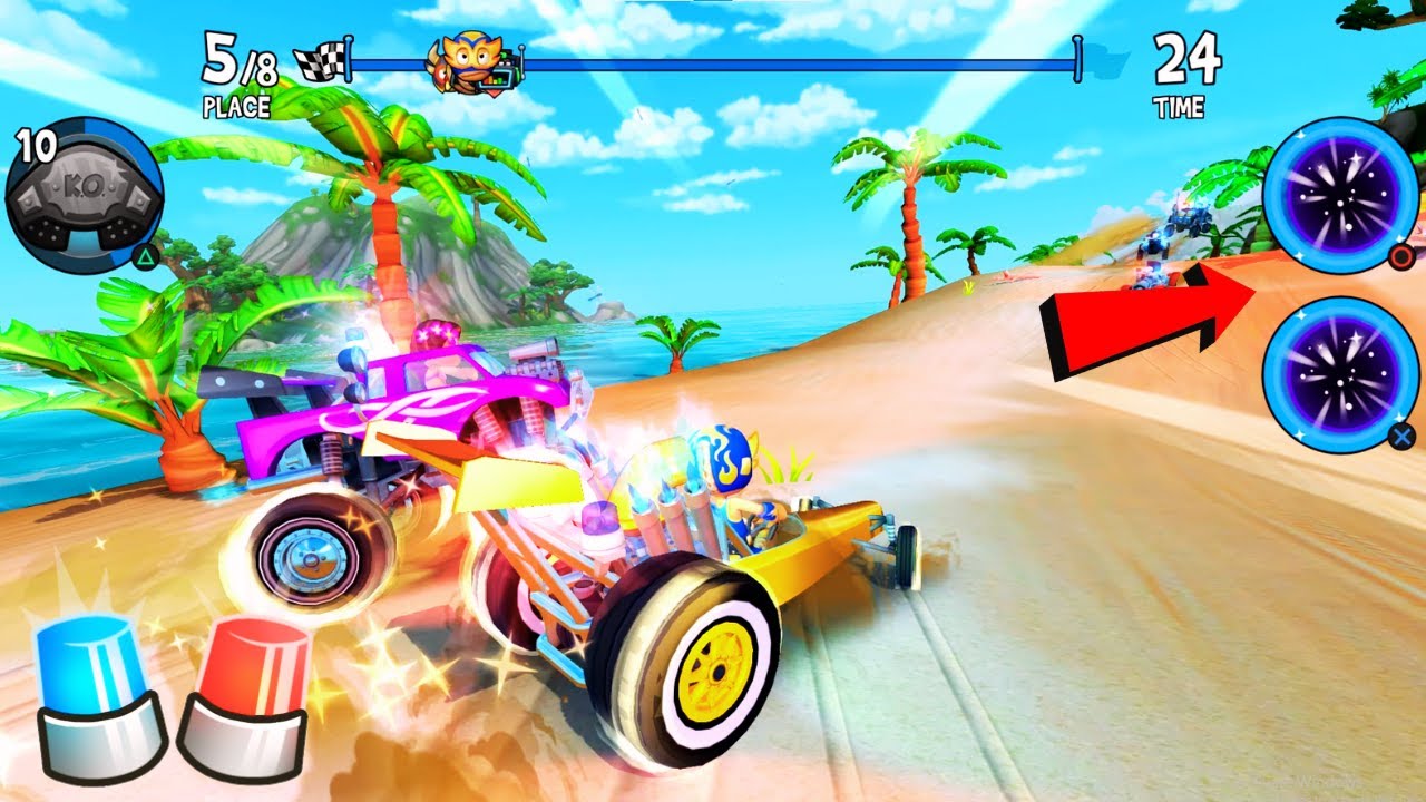 Permanent Police Chase + Warp Speed = TOTAL MAYHEM! 🚓⚡  Beach Buggy Racing 2 Insane Gameplay