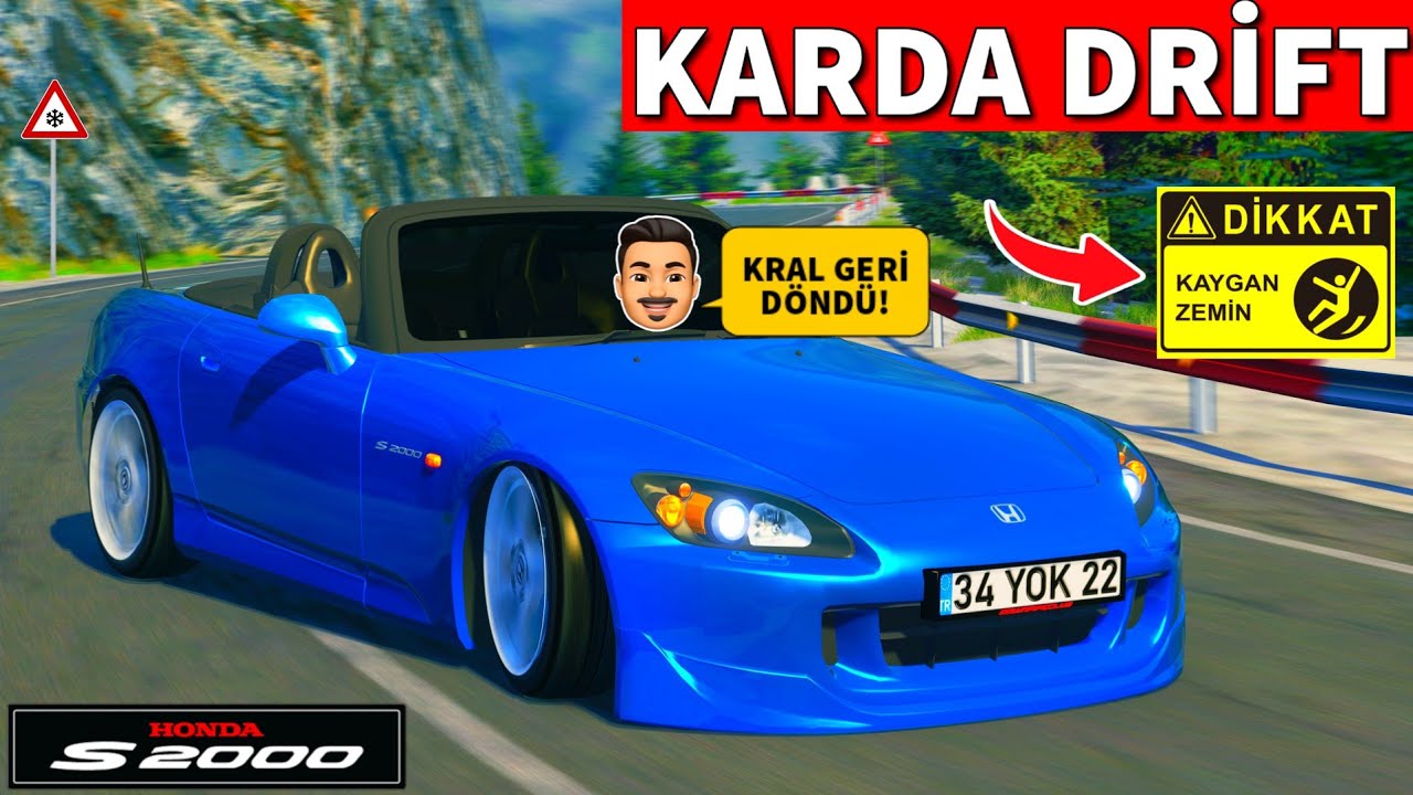KARLI YOLDA HONDA S2000 İLE DRİFT !! ASSETTO CORSA