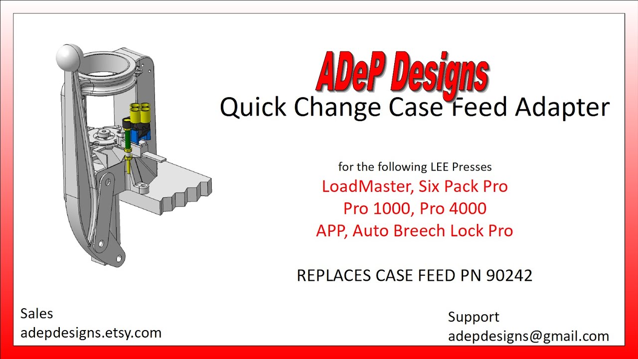 Lee Loadmaster case feeder quick change upgrade modification