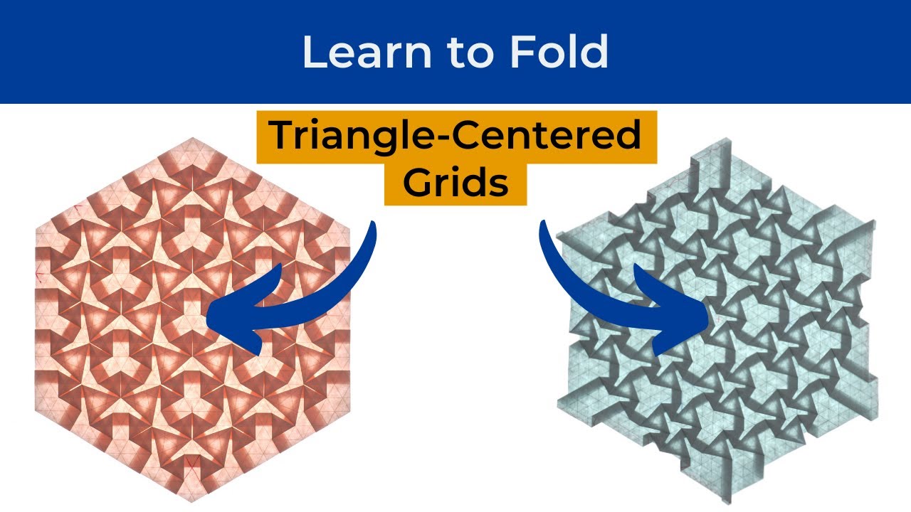 Folding Triangle-Centered Grids on Hexagons