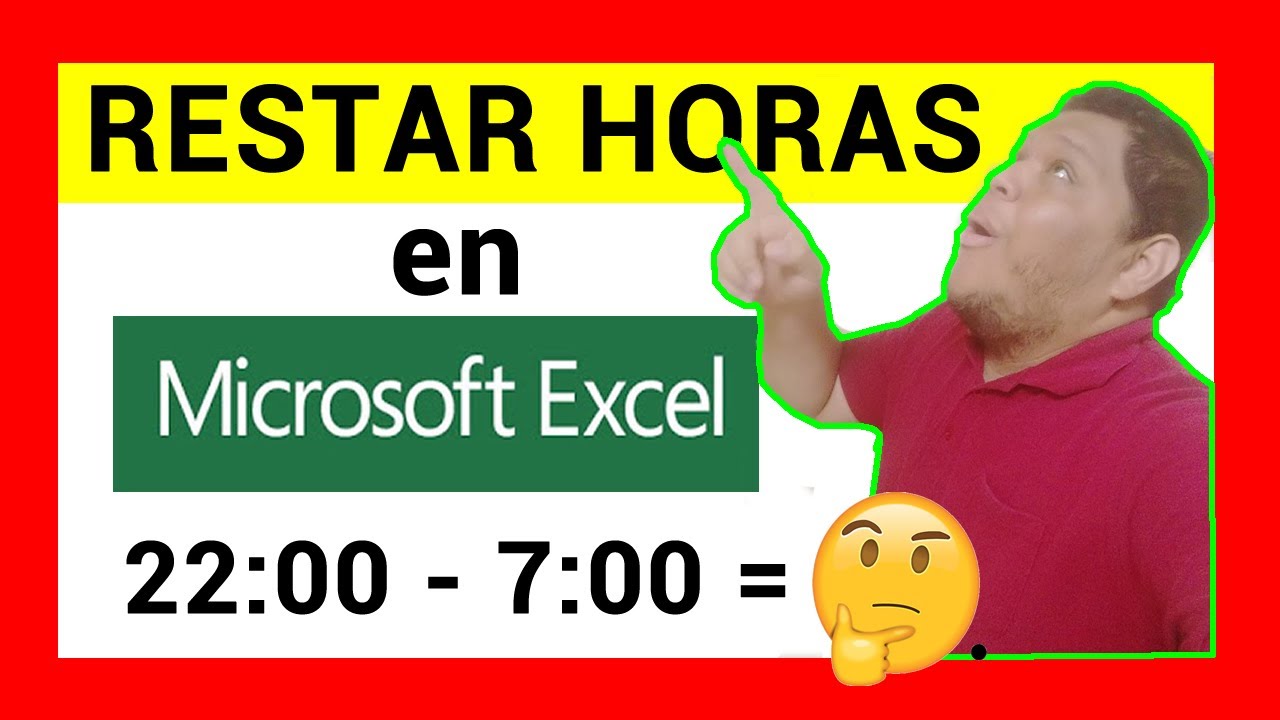 🔴🔴🔴Como RESTAR HORAS en Excel | Método Rápido