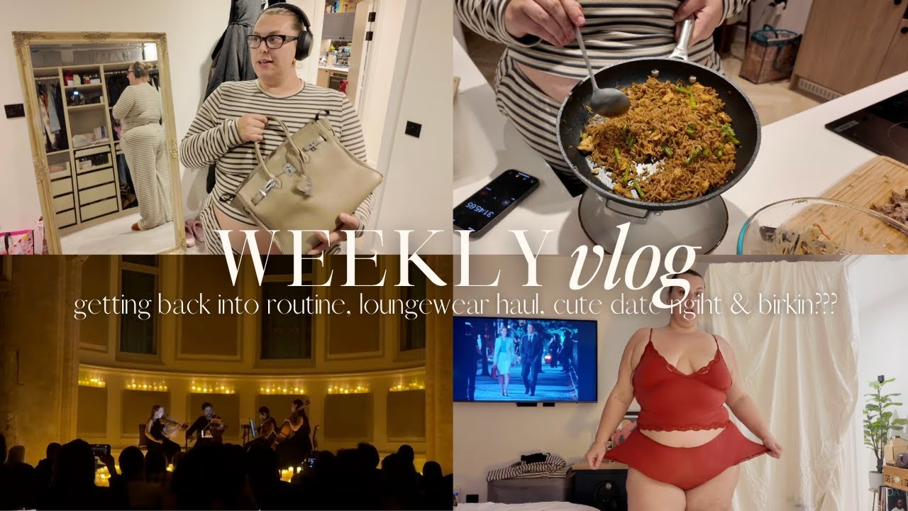weekly vlog...back to routine, loungewear haul & cute date night✨
