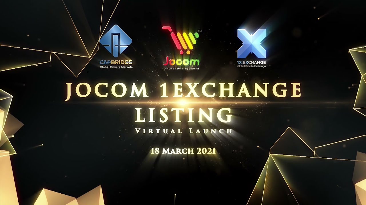 Jocom Listing on 1Exchange - 18th March 2021