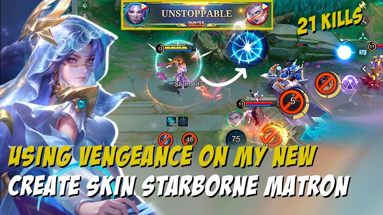 🔥 21 KILLS LUO YI CREATE SKIN STARBORNE MATRON! - MOBILE LEGENDS