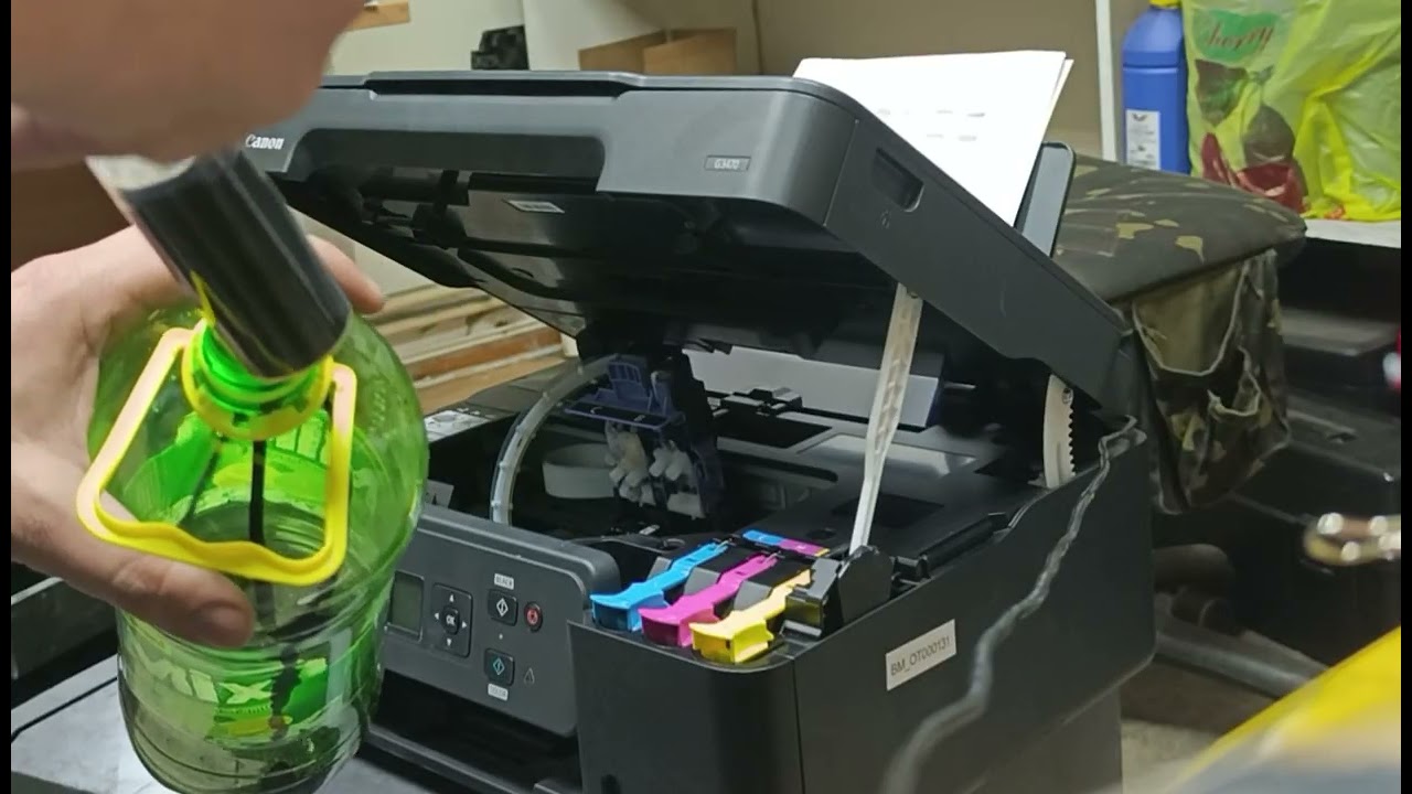 Canon PIXMA G2430, ремонт, выкачивания неоригинальных чернил