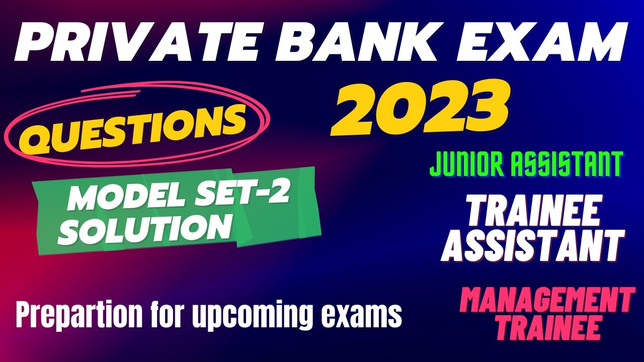 Private bank question & answer in Nepal !! Private bank exam model question set2! private bank exam.