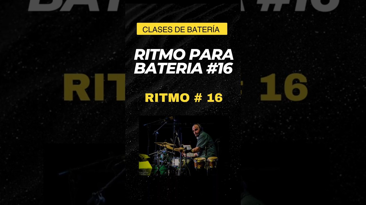 Drum beat #16 Ritmo de bateria#clasesdebateria#drummer#drums#music #drumslesson#learn#learnenglish