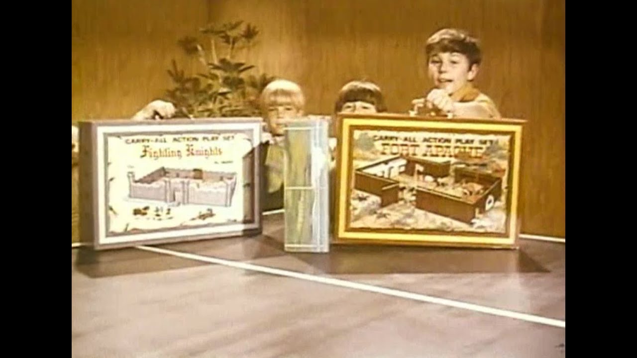 MARX Carry All 1967 Play Set Commercial Ad Fort Apache Fighting Knights Boot Camp & Cape Kennedy