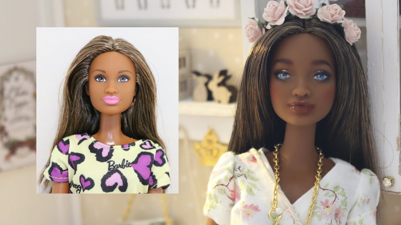 Ooak barbie fashionista doll - repaint - new make up and outfit
