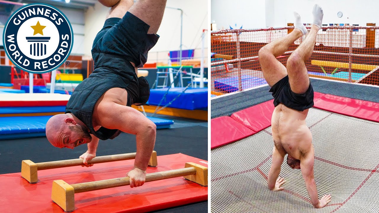 Elite Gymnasts take on Handstand World Records!