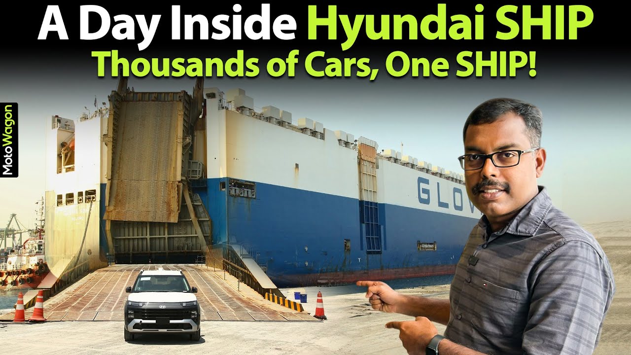 We Went Inside Hyundai's Massive Ship! | Chennai Port Visit | MotoWagon.
