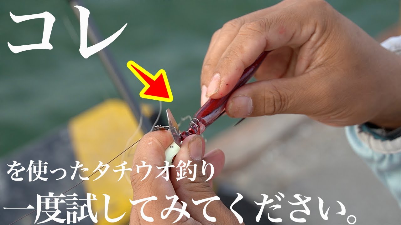ルアーとエサの究極融合。投げて巻くだけのお手軽タチウオ釣りを教えます。【タチウオテンヤ超入門】