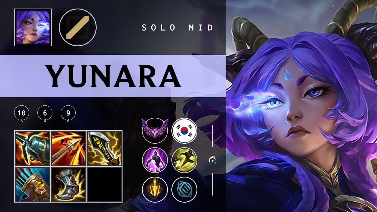 Yunara Mid vs Diana - KR Master Patch 25.23