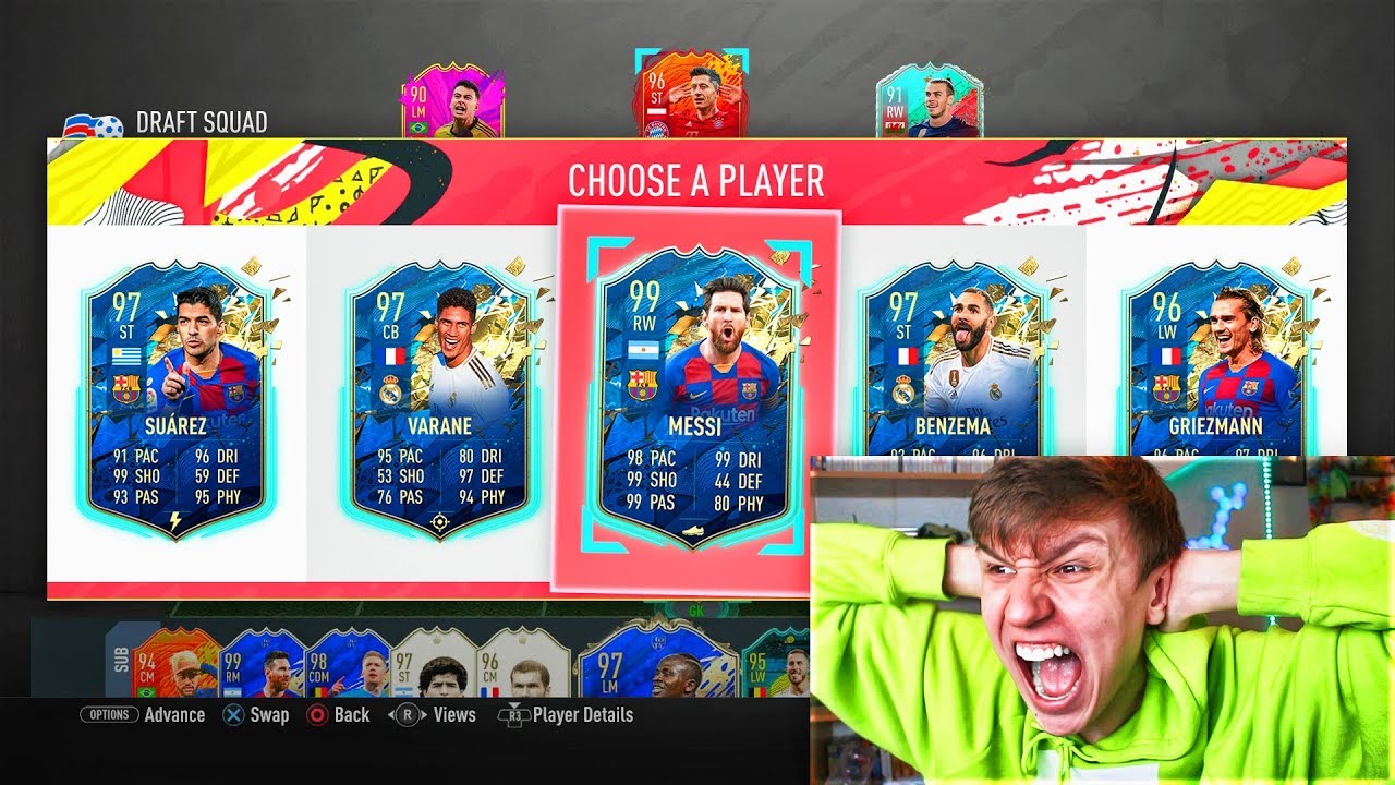99 TOTS MESSI!! - 195 RATED LA LIGA FUT DRAFT!! (FIFA 20)