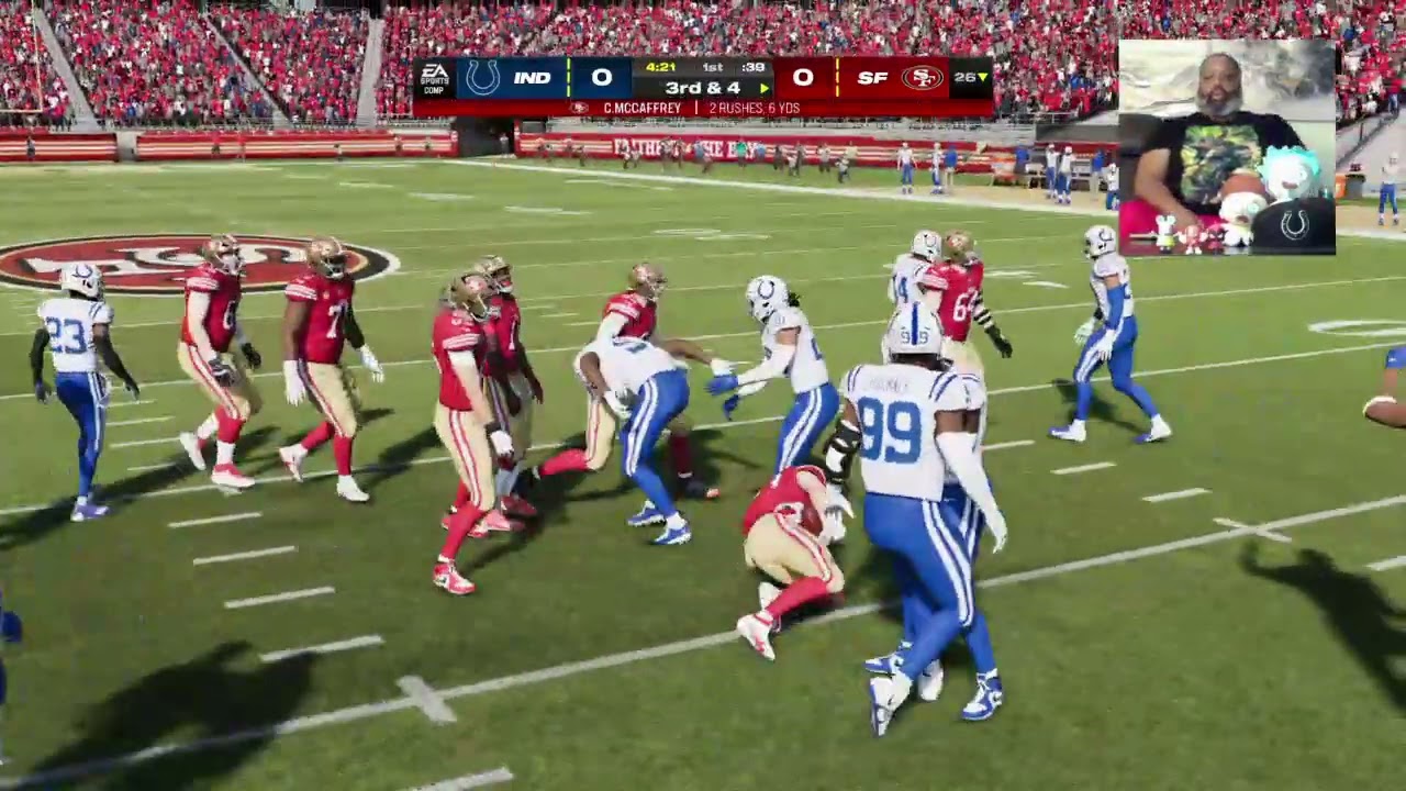 The Indianapolis Colts versus the San Francisco 49ers
