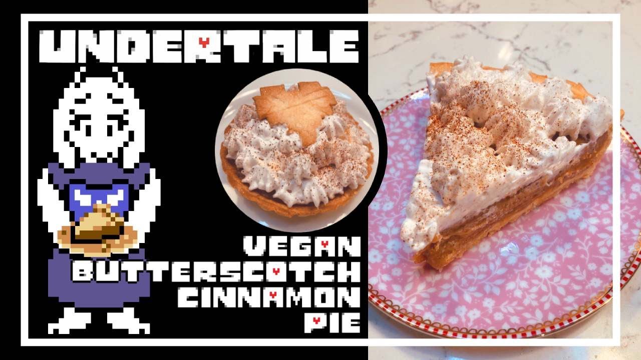 Vegan Undertale Butterscotch-Cinnamon Pie!