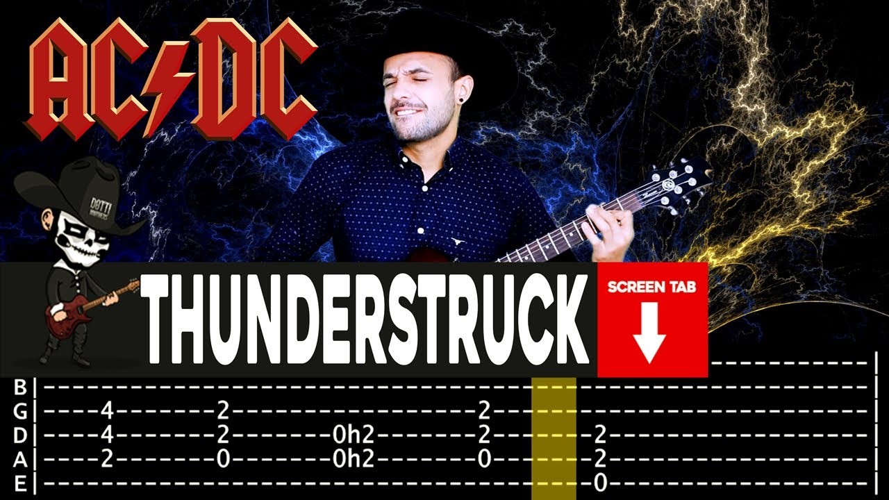 【AC/DC】[ Thunderstruck ] cover by Masuka | LESSON | GUITAR TAB