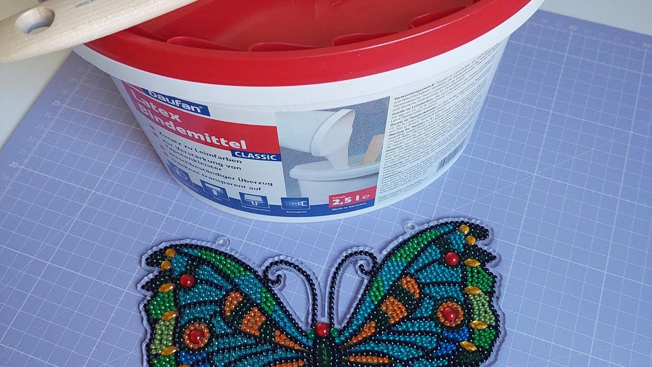 Diamond Painting ☆Versiegeln mit Baufan ☆ Schmetterling von Gbfke.com ☆