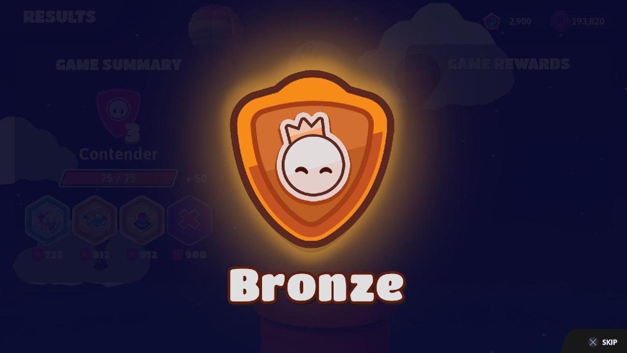 I got BRONZE in Fall Guys Ranked!!! 