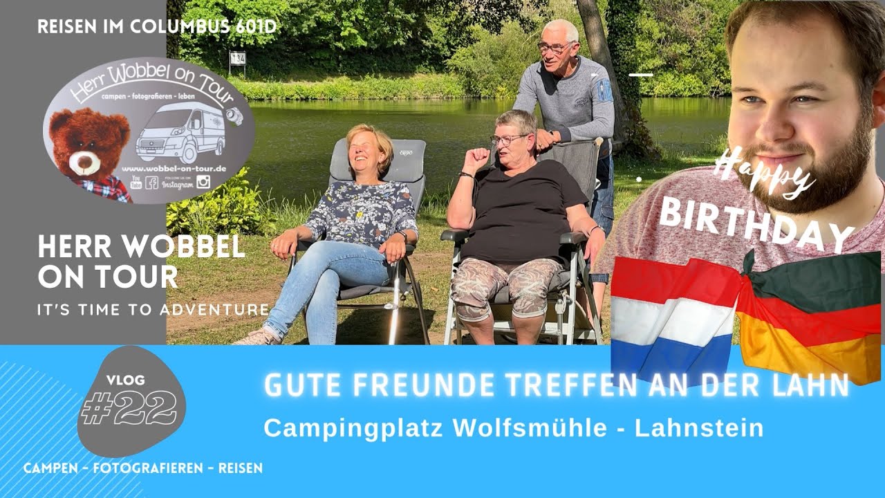 Van Reise nach Lahnstein. Campingplatz Wolfsmühle. Gute Freunde treffen