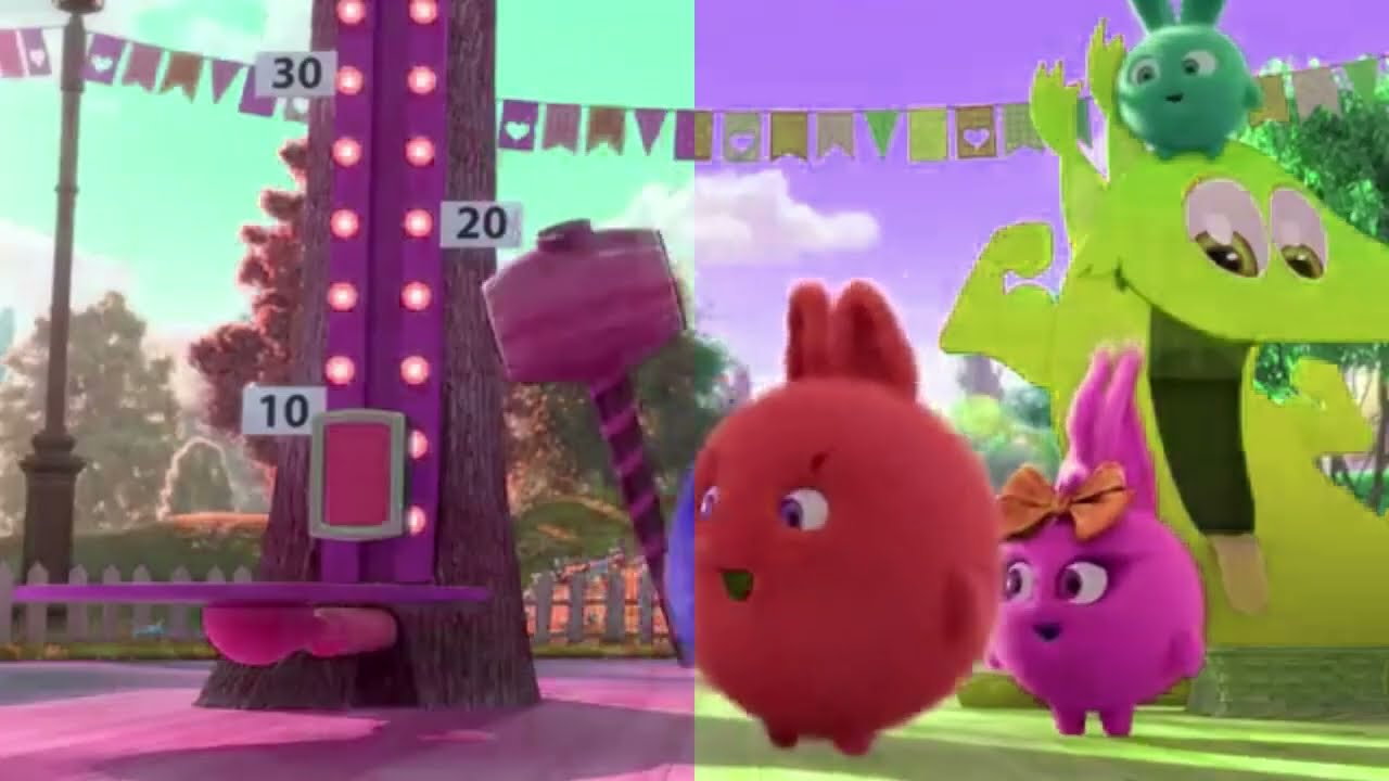 Strong Bunnies Lift a Giant Hammer to Crack the Nuts/Klasky Csupo 2001 Effects #1000subscriber