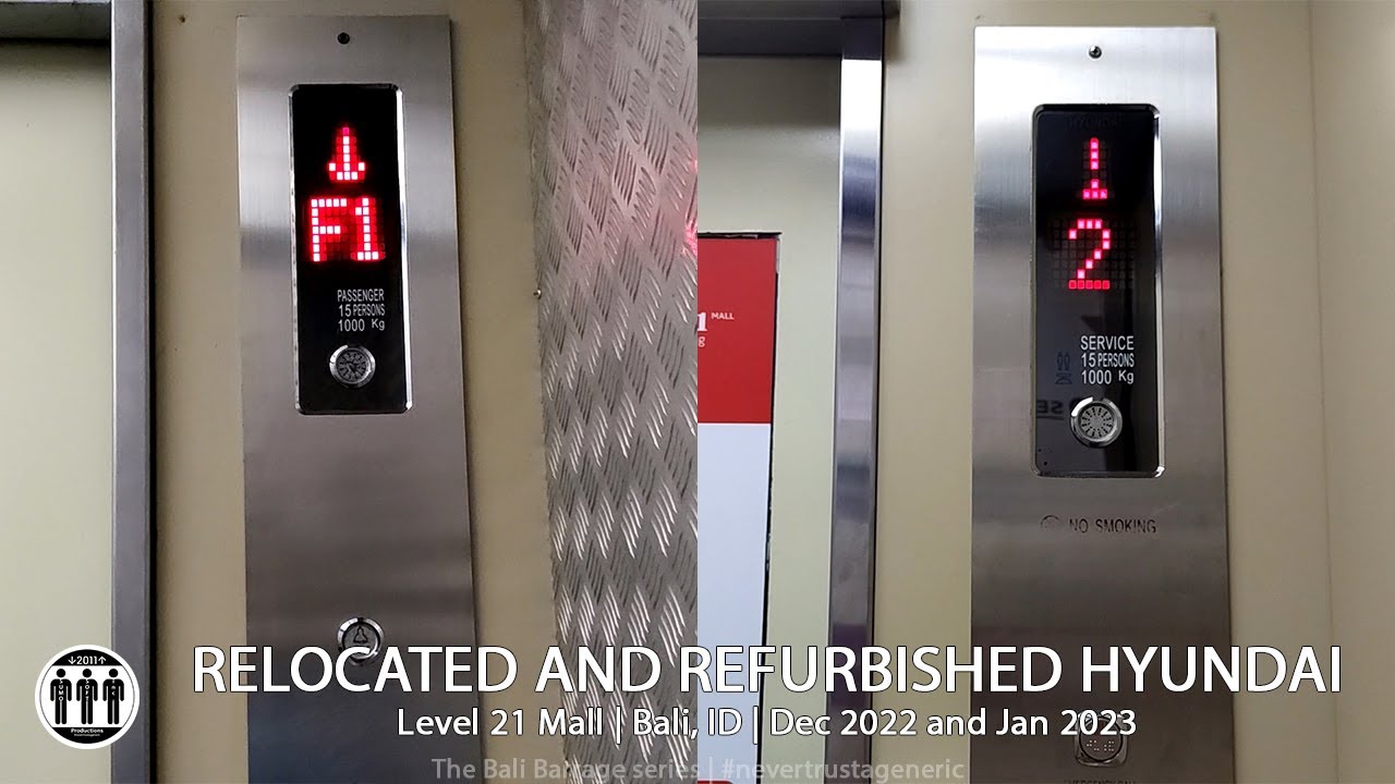 2x Relocated and Refurbished Hyundai Lifts / Elevators at Level 21 Mall, Bali