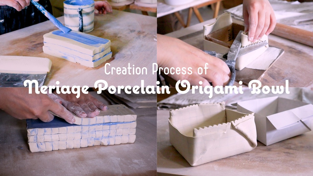 Making a Nerikomi Porcelain Origami Bowl | Paper-Like Ceramic Art