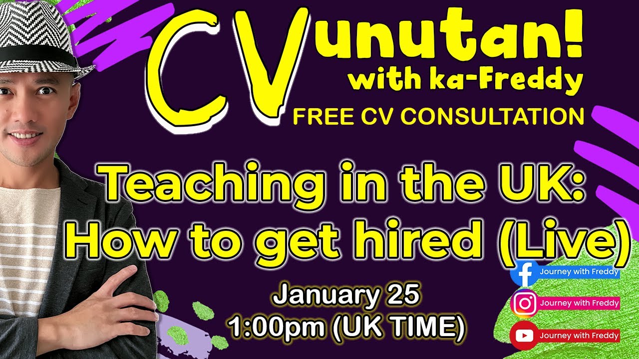 CVunutan FREE CV CONSULTATION | Teaching in the UK: HOW TO GET HIRED (LIVE)