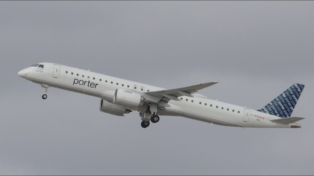 Porter Airlines Embraer ERJ-195E2 [C-GKQQ] takeoff from LAX