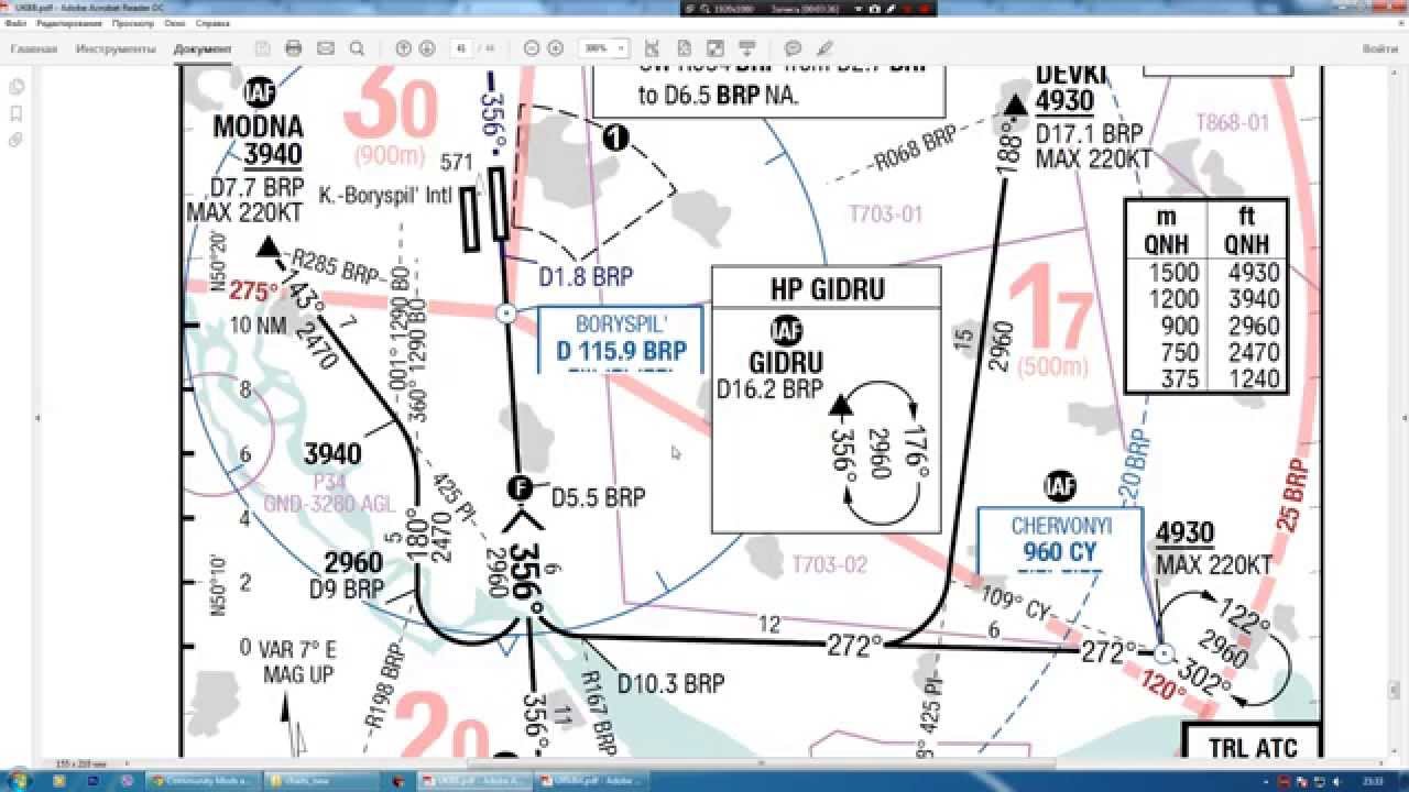 Обучение FSX. Заход на посадку по VOR DME