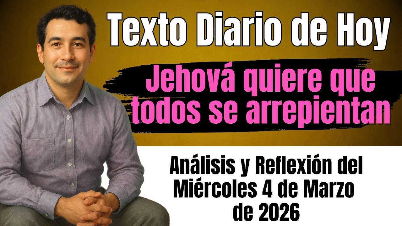¡Jehová ve tu pecado en secreto! 👁️ | Texto Diario de Hoy Miércoles 4 de Marzo 2026