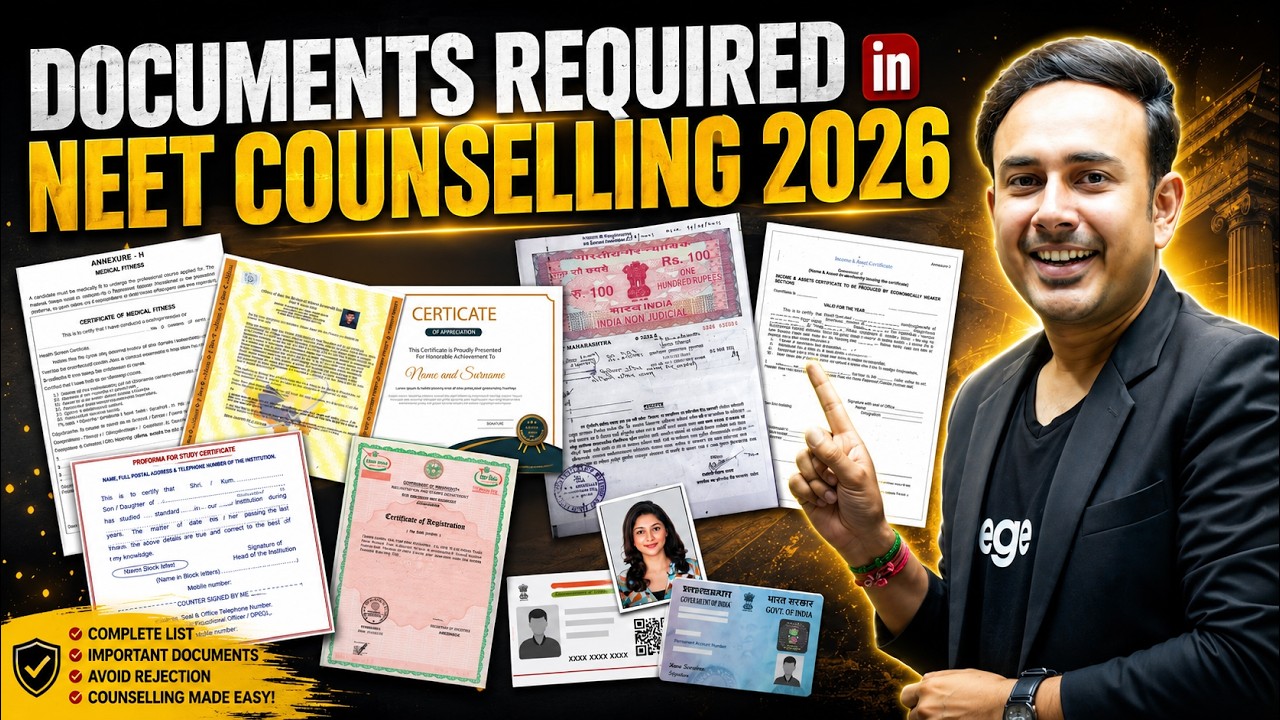 Documents Required in NEET Counselling 2026 | #neet2026 #mcc #mbbs #admission