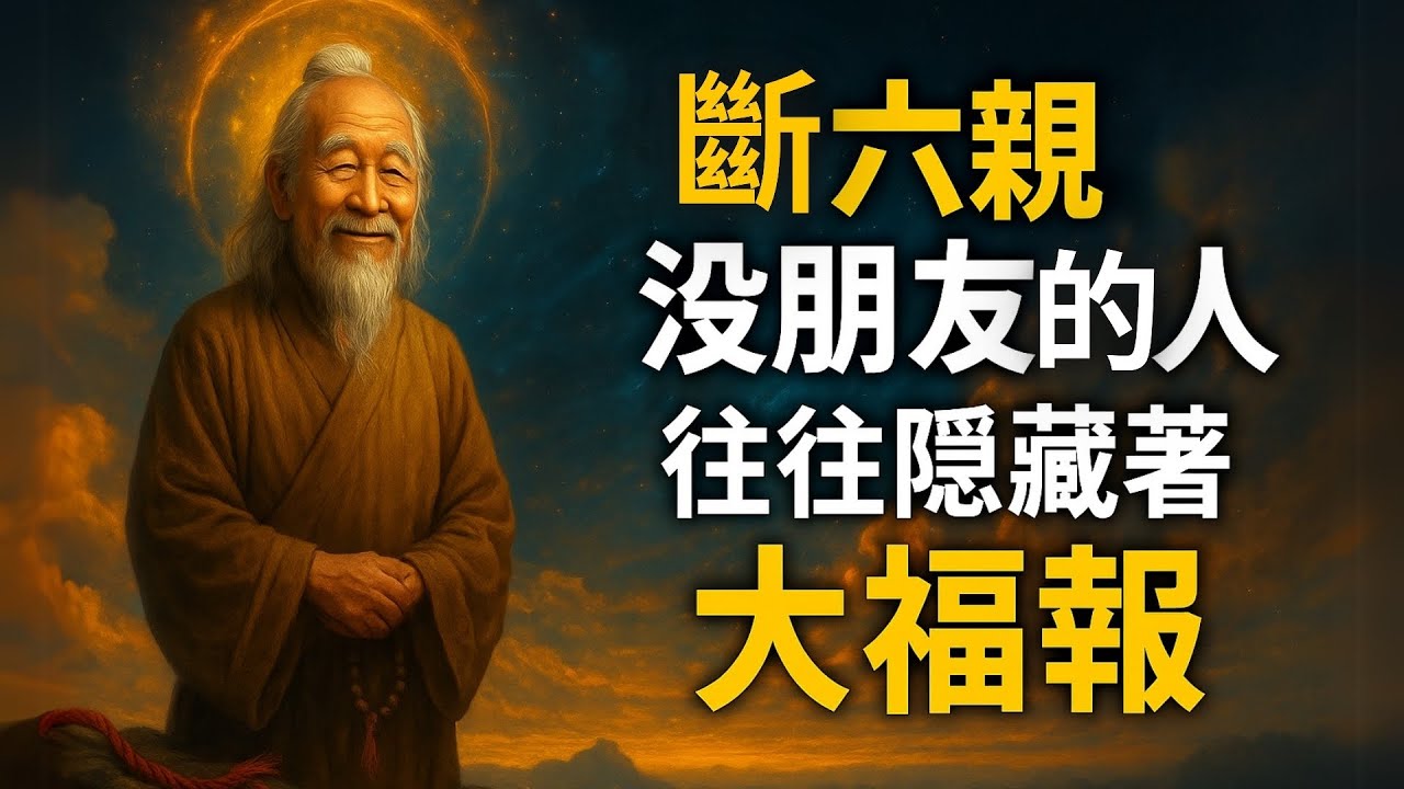 斷六親、沒朋友的人，往往隱藏著大福報 | 智慧之海 | 智慧 人生 哲學
