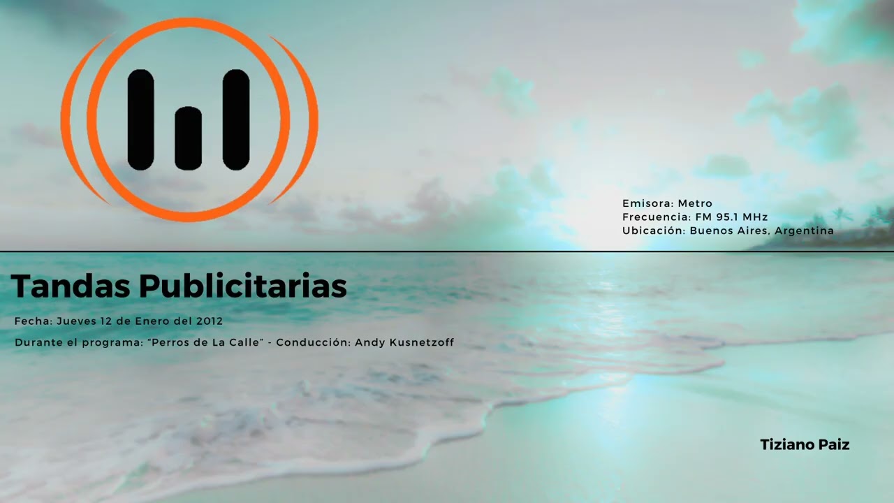 [FM 95.1] Metro · Tandas - 12 de Enero del 2012