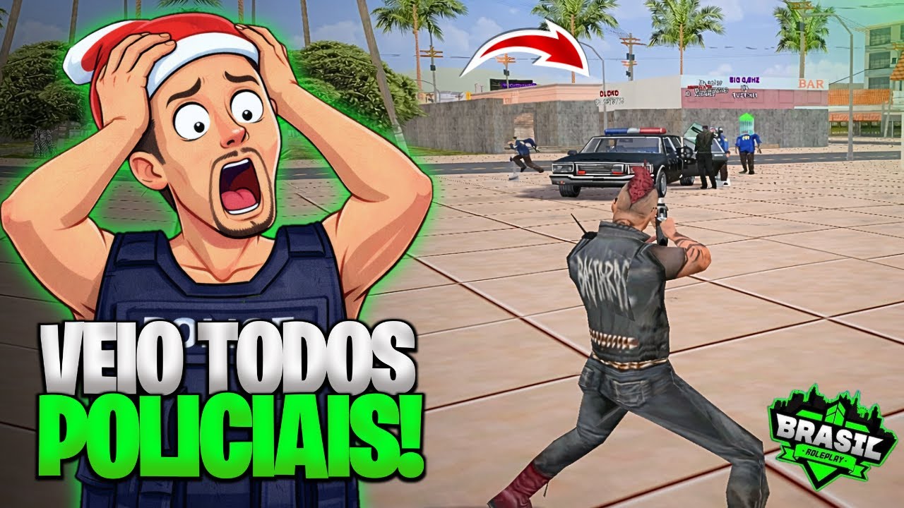 VIERAM TODOS OS POLÍCIAIS CONTRA NOIS NO BRASIL ROLEPLAY 😨 - SAMP ANDROID/PC - Ovitinz