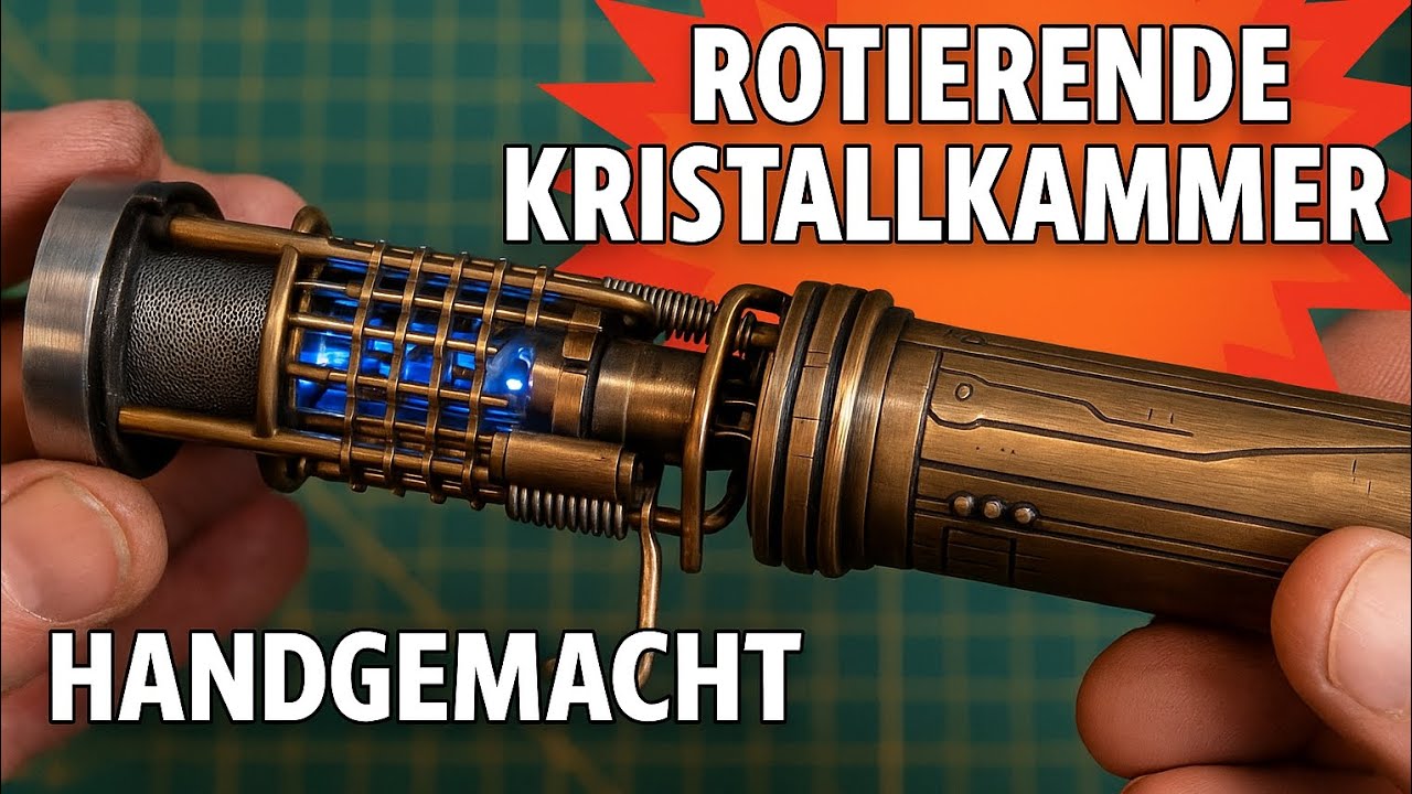 Rotierende Kristallkammer  handgemacht aus Messing  DIY Lightsaber Chassis #lightsaber #starwars 
