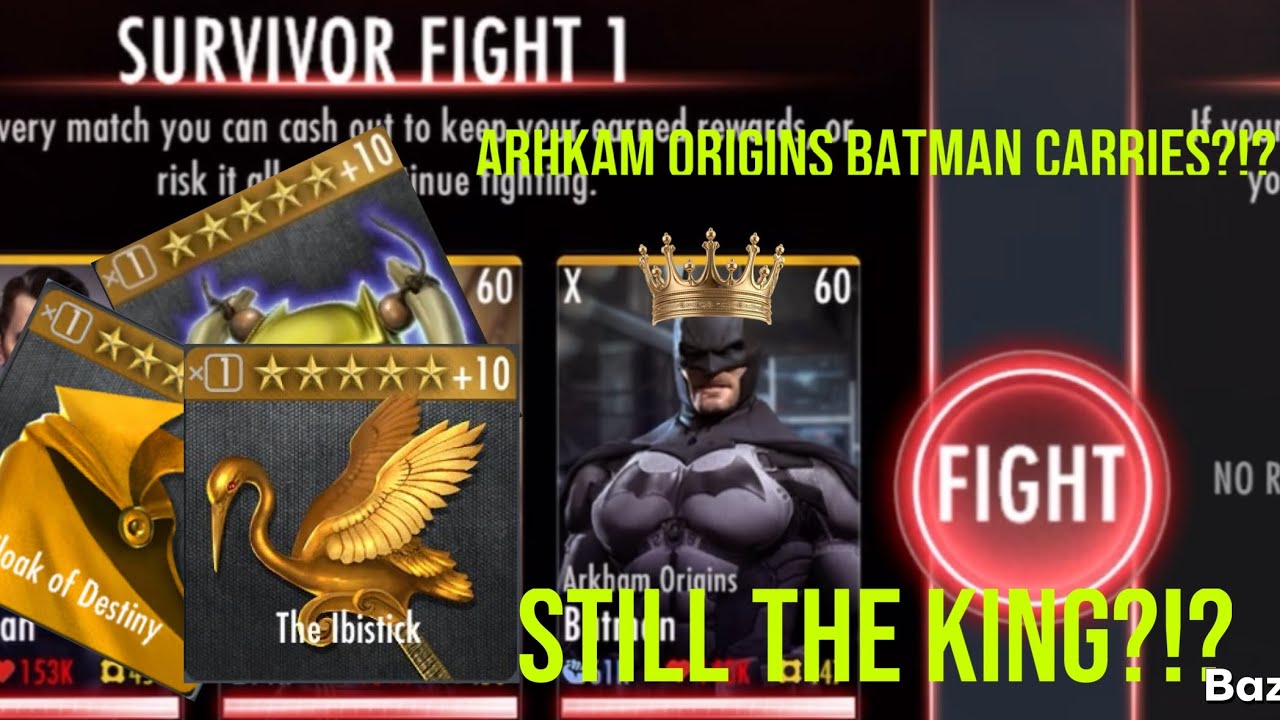 Survivor Mode With Arkham Origins Batman… IS HE STILL THE KING?!? 👑 #injusticemobile #batman #gaming