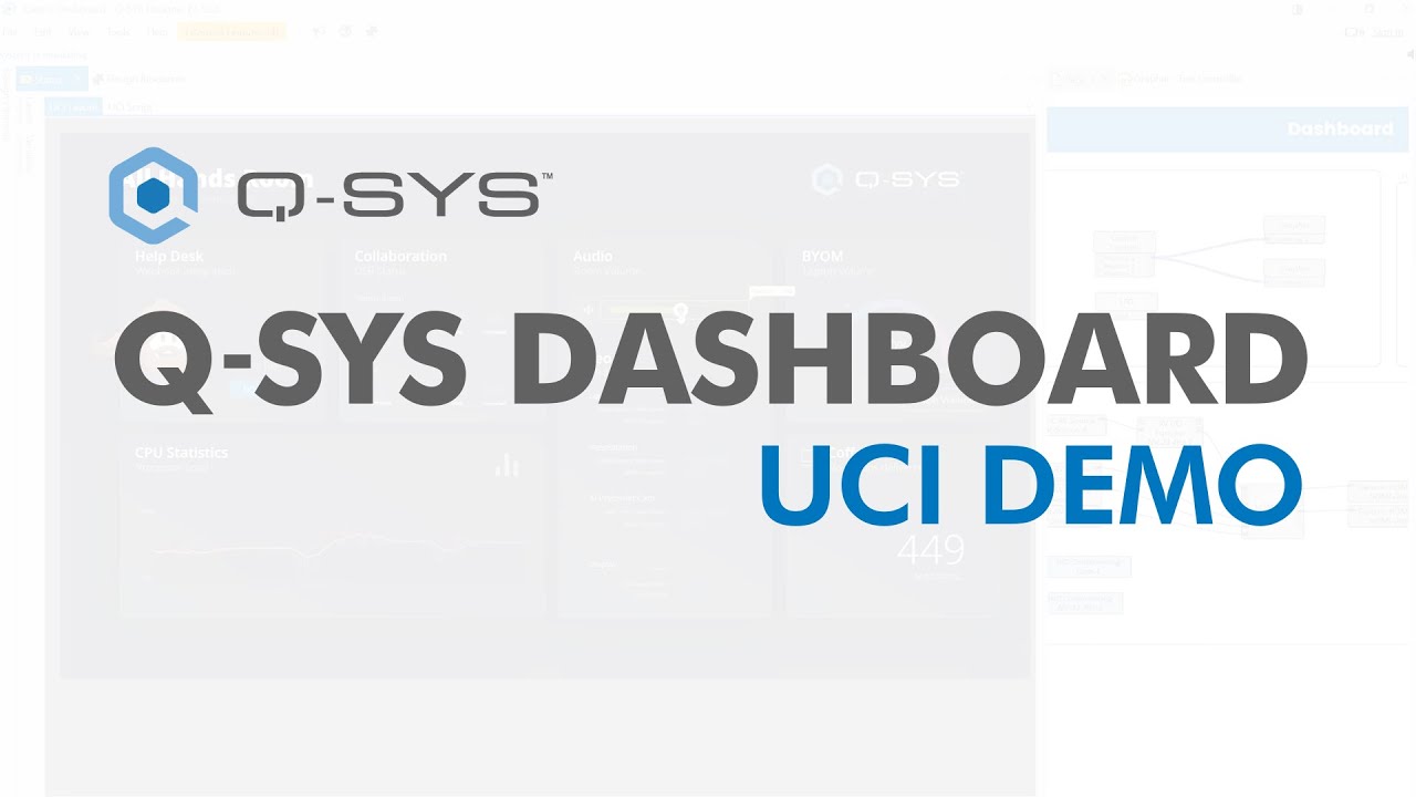 Q-SYS Dashboard with Advanced SVG Rendering