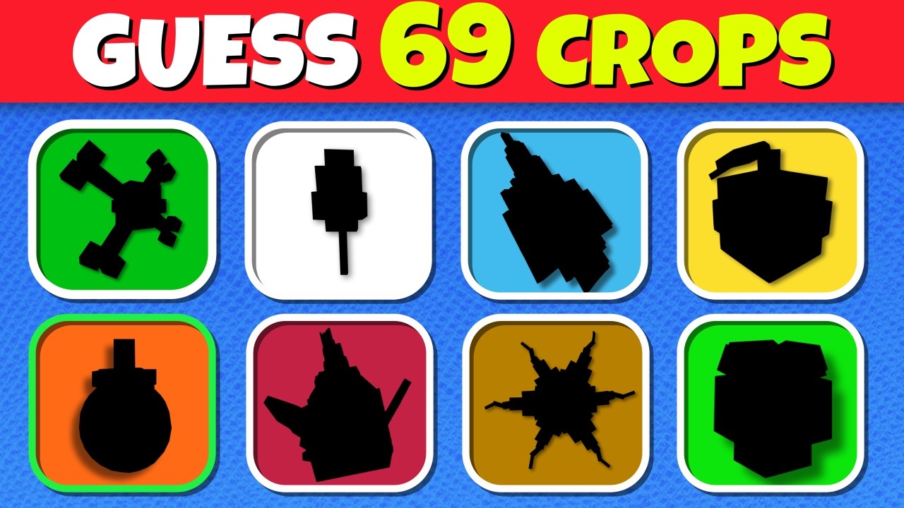 Guess The Grow A Garden Crops By Its Shadow in 3 Seconds!🌱🕵️‍♂️ Grow A Garden Roblox Quiz
