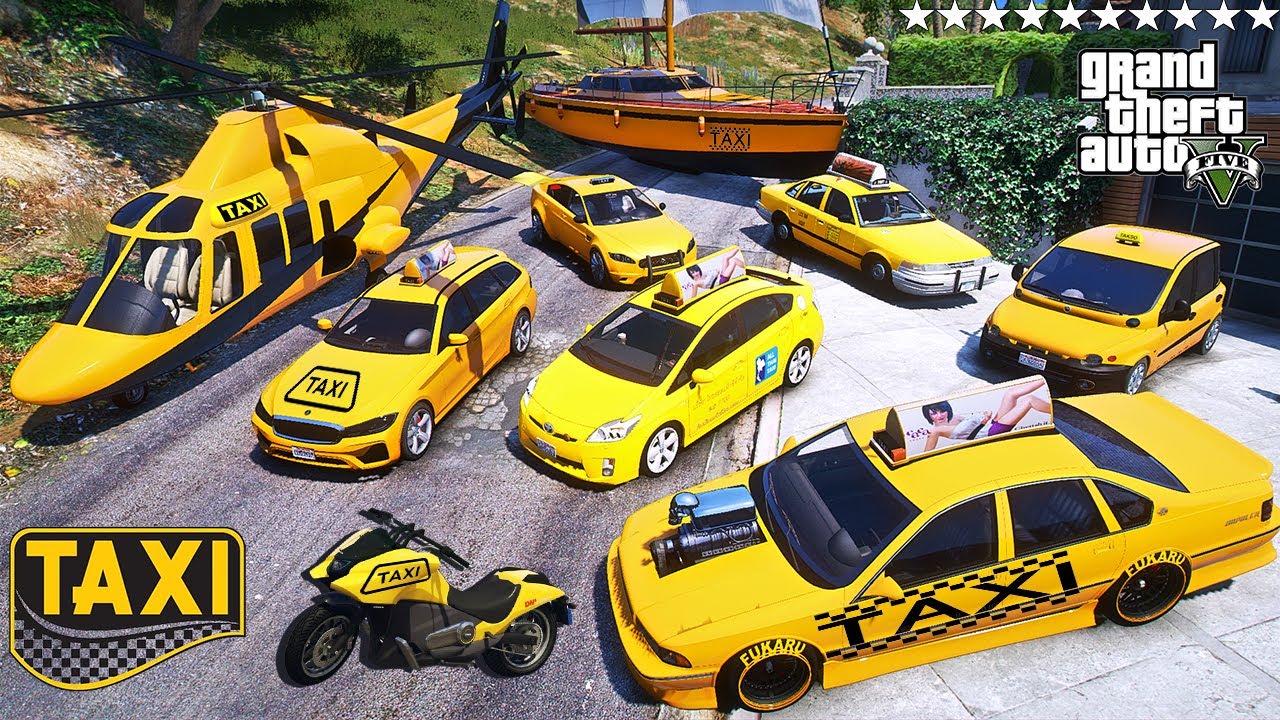 GTA 5 - Stealing SECRET TAXI CARS with Franklin! (Real Life Cars #258)