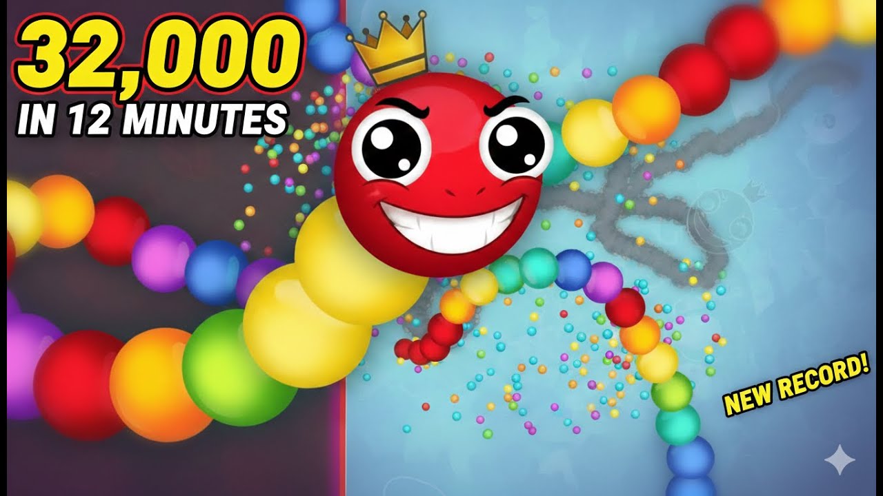 32k in 12 mins? I’m the King of Snake.io! 👑🐍