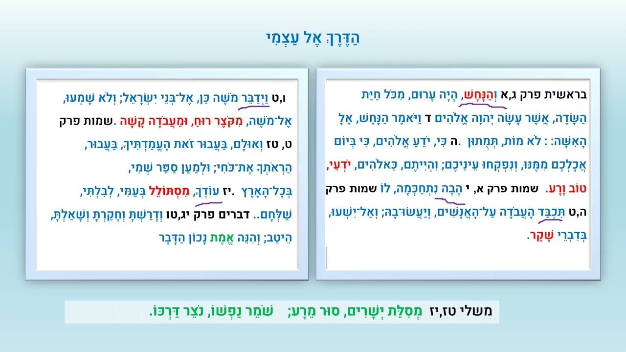 הַדֶּרֶךְ אֶל עַצְמִי
